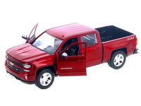 2017 Chevrolet Silverado 1500 LT Z71 Crew Cab Metallic Red 1/27 Diecast Model Car by Motormax