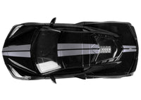 2020 Chevrolet Corvette C8 Stingray Black with Silver Stripes "Timeless Legends" Series 1/24 Diecast Model Car by Motormax