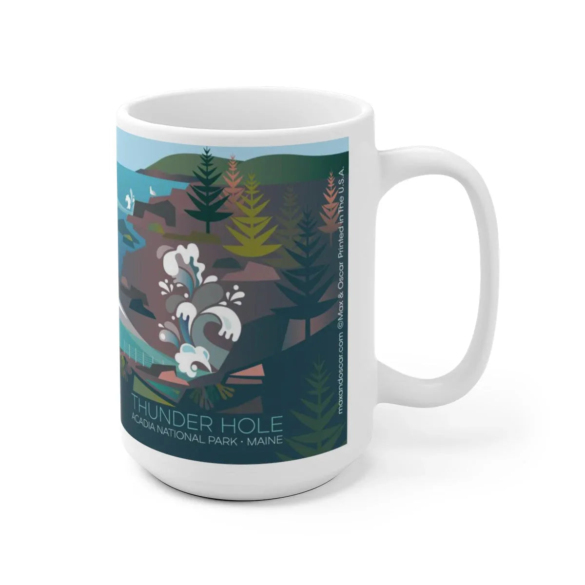 ACADIA NATIONAL PARK, THUNDER HOLE 11 OZ OR 15 OZ CERAMIC MUG - BIG FRENCHIES