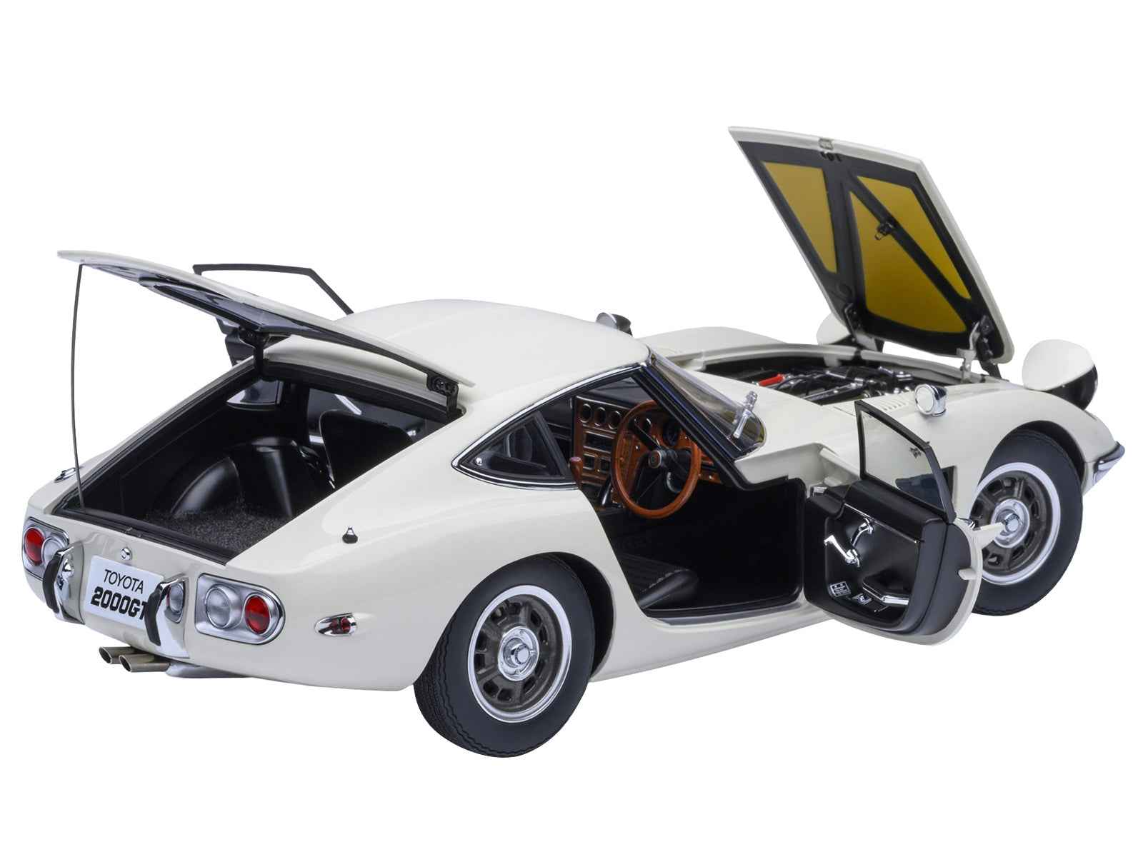 1967 Toyota 2000GT RHD (Right Hand Drive) White 1/18 Model Car by Autoart