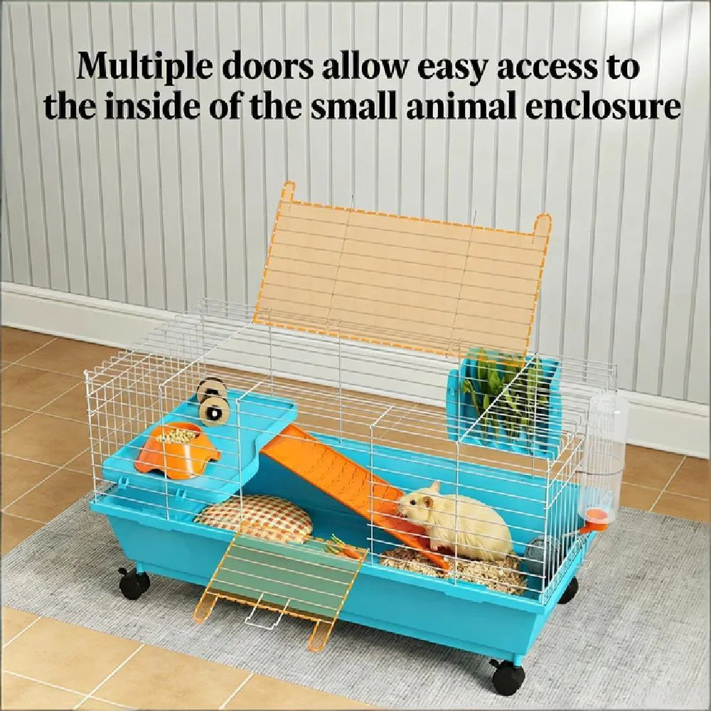 Small Animal Cage, Rolling Bunny Cage, Guinea Pig Cage
