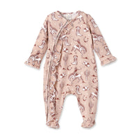 Wild Wrangler/Pink Bamboo Ruffle Zipper Romper - BIG FRENCHIES