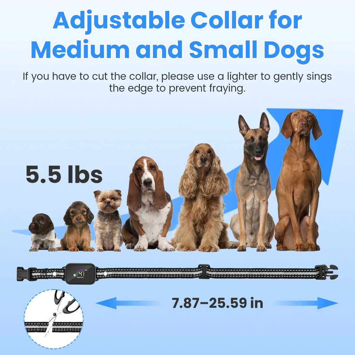 2-in-1 Dog Shock and Bark Collar Dog Training Collar with Remote 1/2/3 Collars(Options) Rechargeable IP68 Waterproof wit