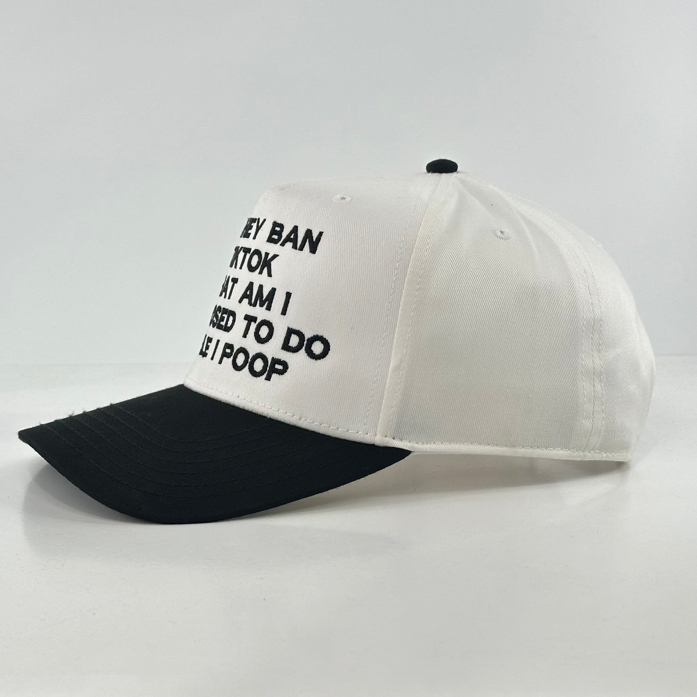 IF THEY BAN TIKTOK WHAT AM I SUPPOSED TO DO HAT Custom Embroidered