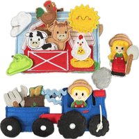 Interactive Farm Animal Quiet Book, Finger Puppet Activity Book for
Kids, Teacher Educational Tool - BIG FRENCHIES