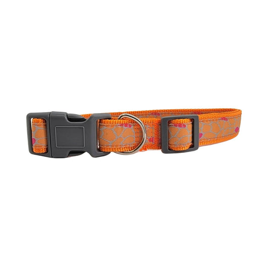 Nylon Dog Collar with Embroidered Giraffe Design/Animal Print, Secure & Adjustable Fit - BIG FRENCHIES