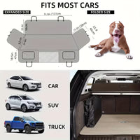 Rear Seat PU Leather Dog Car Seat Cover & Extender – Waterproof, Non-Slip, 400 lb Capacity