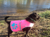 Reflective Dog Vest Hi-Vis S Size 21.5 in Chest x 17 in Neck Pink