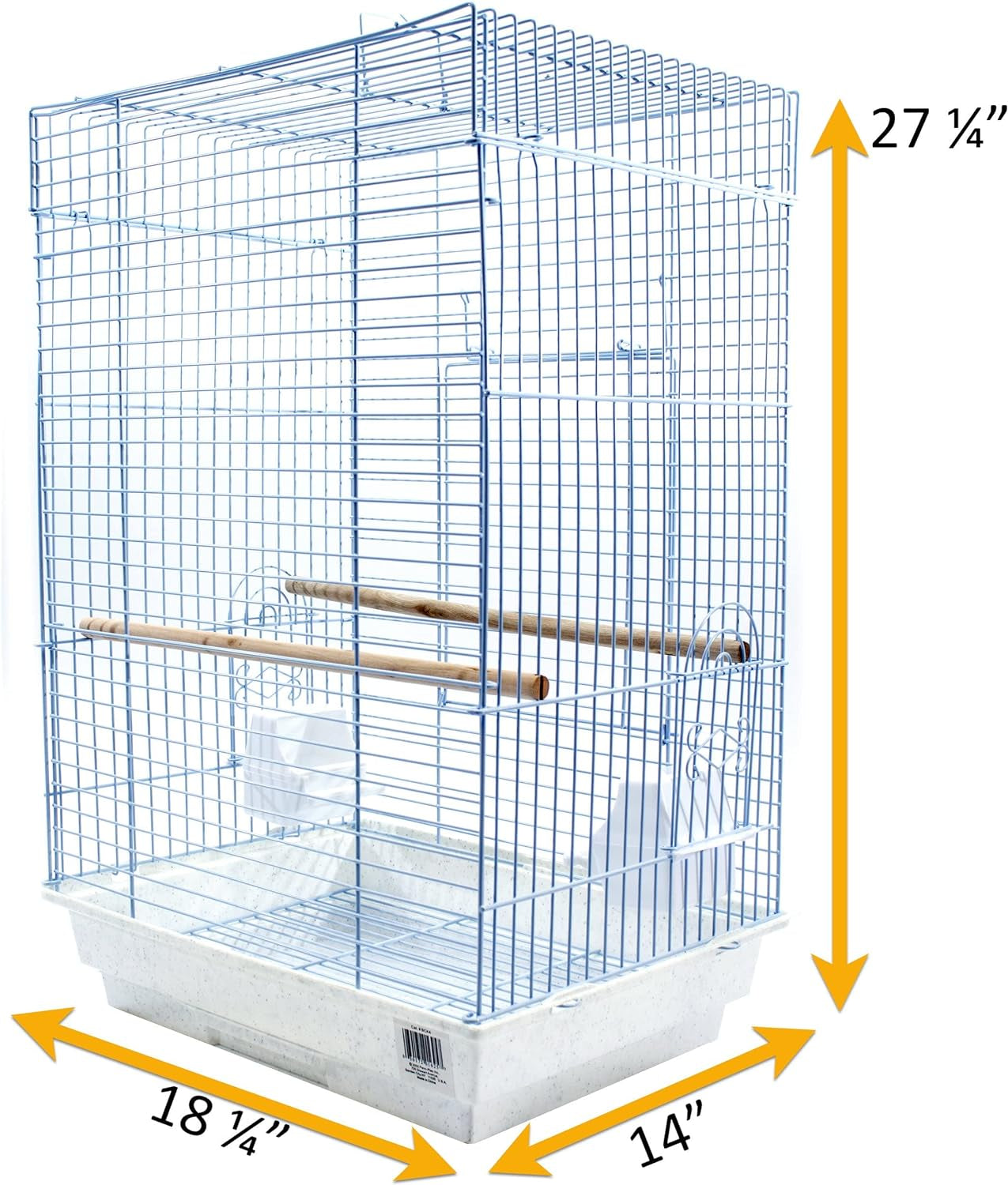 Cockatiel & Small Parrot Starter Kit with Birdcage, Cover, and Accessories – Perfect for Cockatiels, Conures, and Small Parrots – Square Dome – White - BIG FRENCHIES