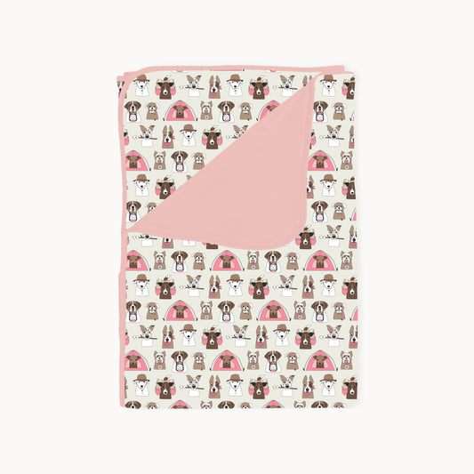 Camp Paws (Dream Blanket) - Pink - BIG FRENCHIES