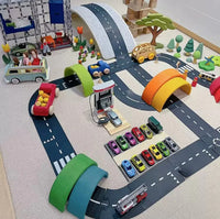 Flexible Rubber Roads Play Set – Open-Ended City & Car Track Play - BIG FRENCHIES