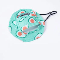 Fashion Dog Hat Adjustable Pet Bucket Hats with Ear Holes Summer Outdoor Round Brim Sun Hat for Samll Dogs Cats Pet Supplies