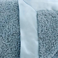 Classic Satin Border Blanket - Powder Blue - BIG FRENCHIES