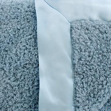 Classic Satin Border Blanket - Powder Blue - BIG FRENCHIES