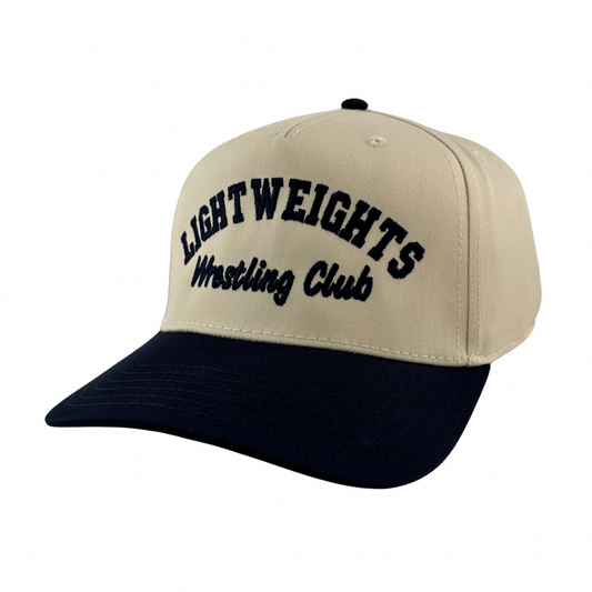 Lightweights Wrestling Club Cream/Navy Custom Embroidered Hat