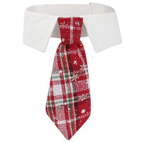 New British style handsome Christmas dog collar Christmas pet tie