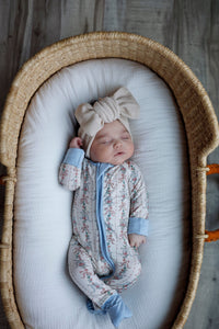 Bow Blossom (Convertible Zip Footies) - BIG FRENCHIES