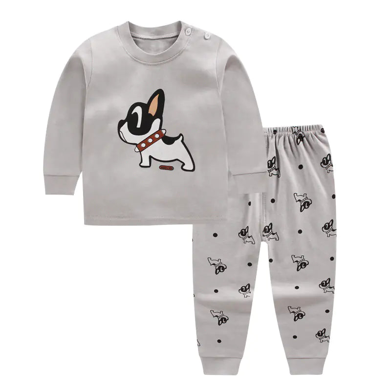 Cotton Pajama Set for Kids 0-5 Years with Cartoon Design - # BAAA81810020