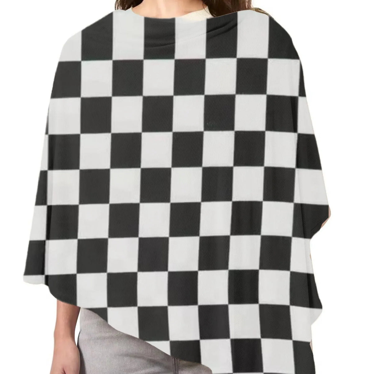 Race Black & White Checkered Carseat Cover - BIG FRENCHIES