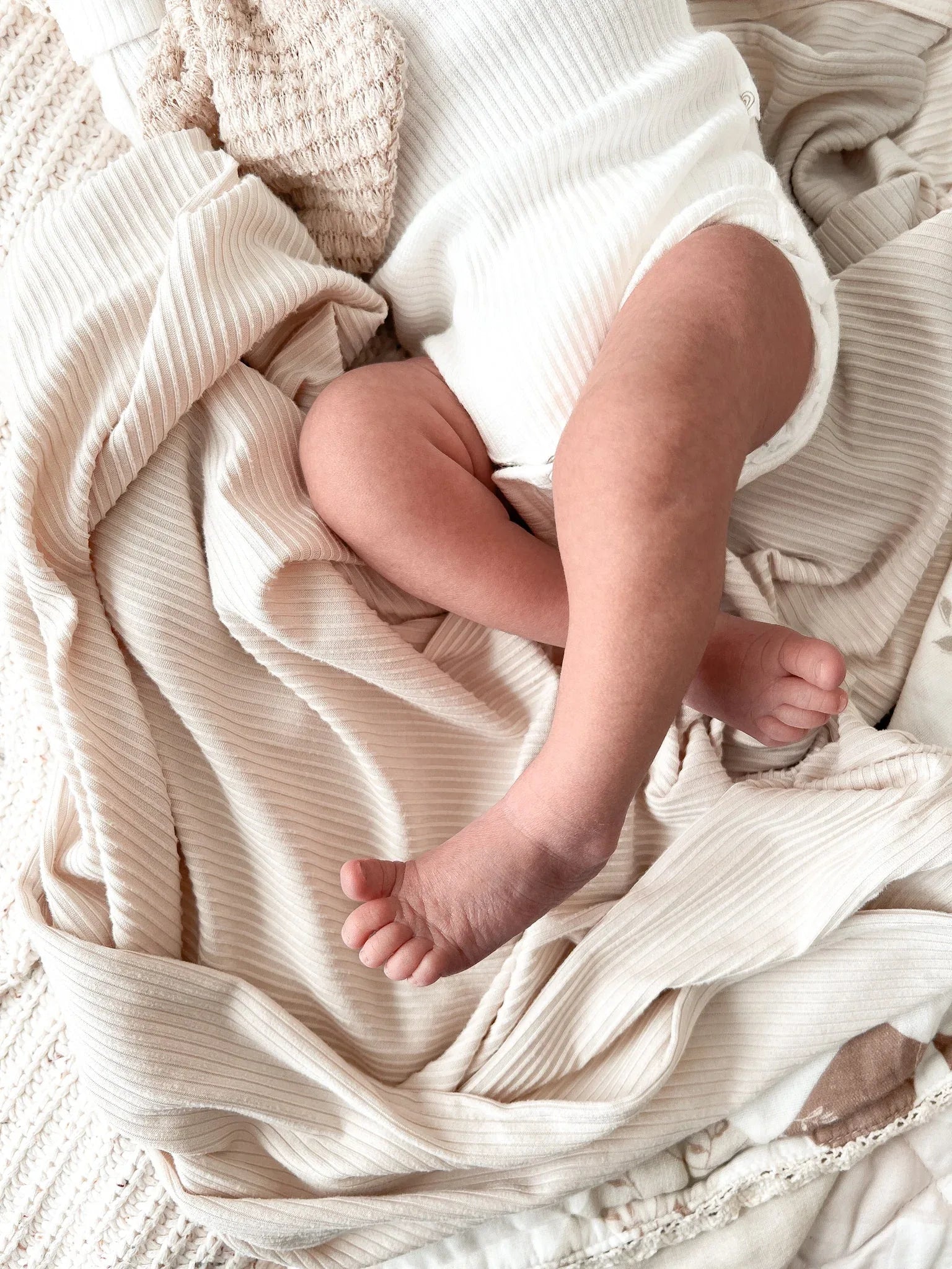 Oat Ribbed Stretch Swaddle - BIG FRENCHIES