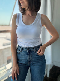 Everywhere Breastfeeding Tank Top - White