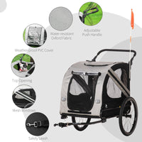 2-In-1 Pet Bike Trailer Stroller - BIG FRENCHIES