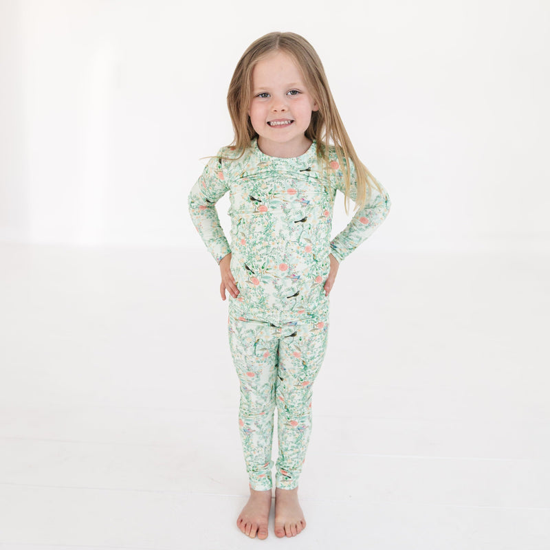 Sage Blossom Bamboo Toddler Pajama Set - BIG FRENCHIES