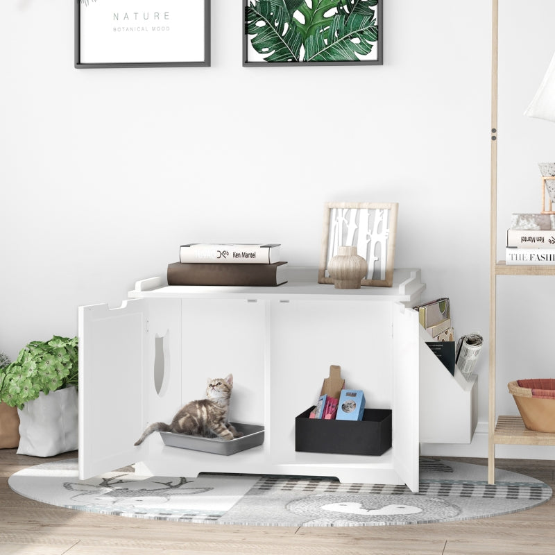 Cat Litter Box Nightstand End Table Enclosure - BIG FRENCHIES