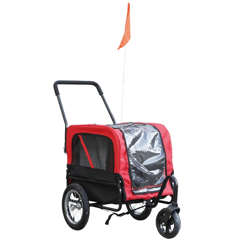 2-in-1, 3 Wheel Pet Jogging Stroller Bike Trailer - BIG FRENCHIES