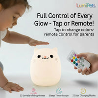 LumiPets® Clive the Cat- Children's Touch Night Light - BIG FRENCHIES