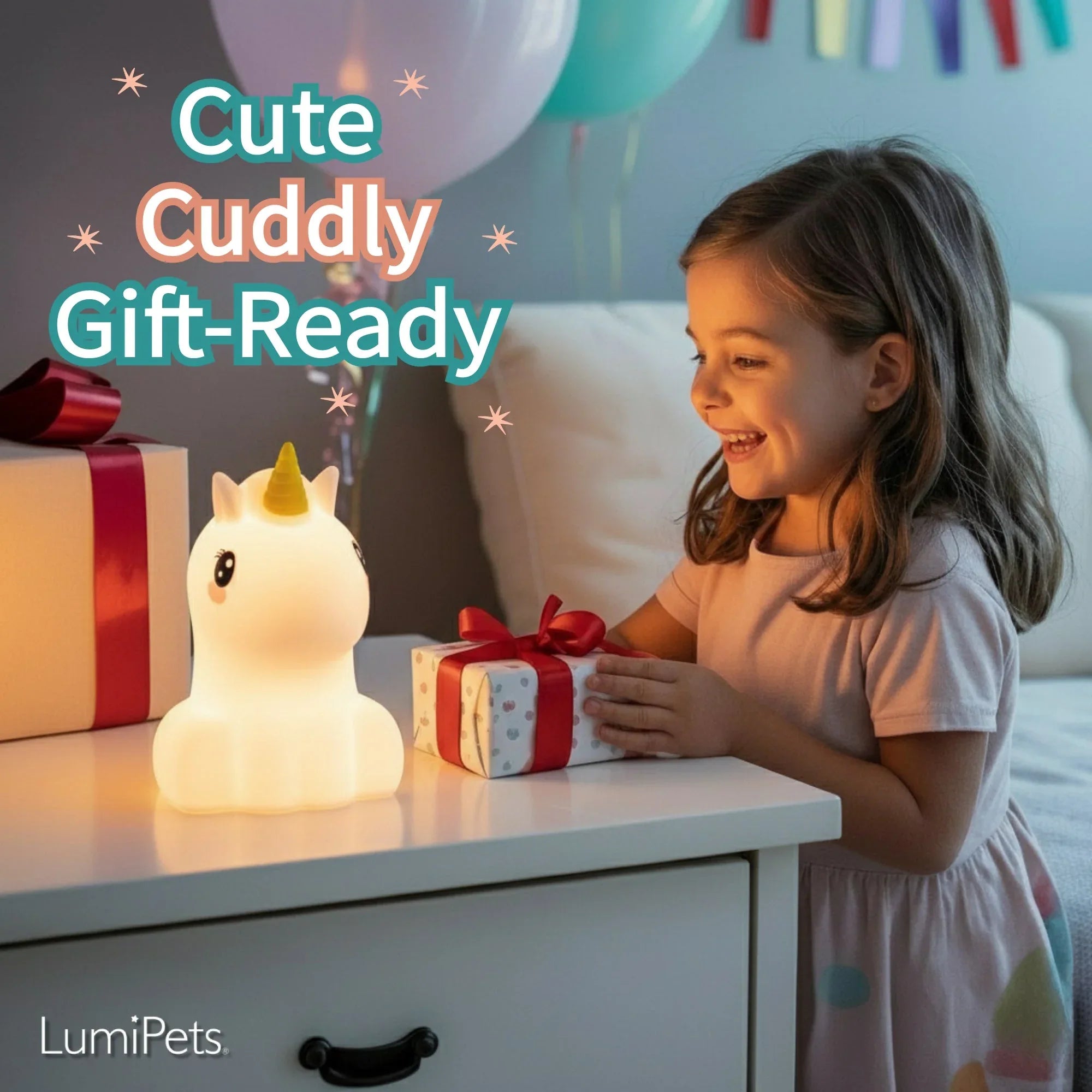 LumiPets® Unicorn - Children's Nursery Touch Night Light - BIG FRENCHIES