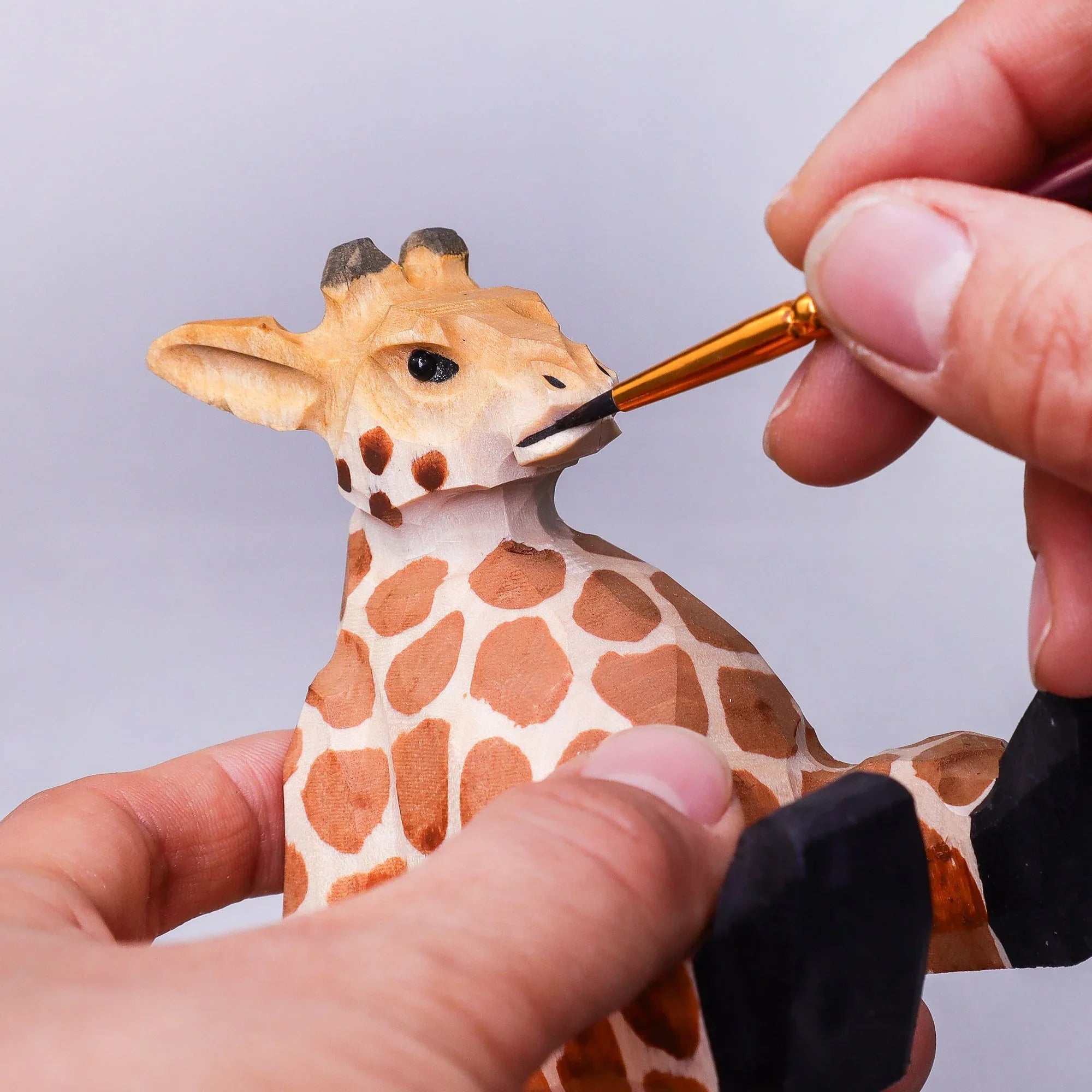 Paint Your Own Wood Carved Giraffe DIY Painting Kit - BIG FRENCHIES