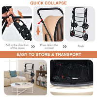 4-in-1 Double Pet Stroller with Detachable Carrier and Travel Carriage - BIG FRENCHIES