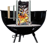 21st Century Steel Charcoal Starter Lights Charcoal Without Fluid Uses Newspaper
