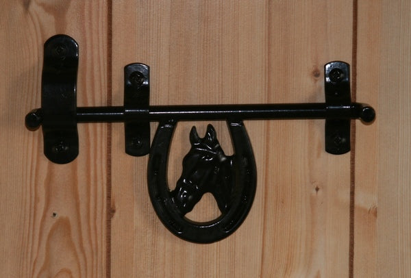 Horse Entrance Decor Bundle Coco Coir Horse Mat & Horse Head Door Latch