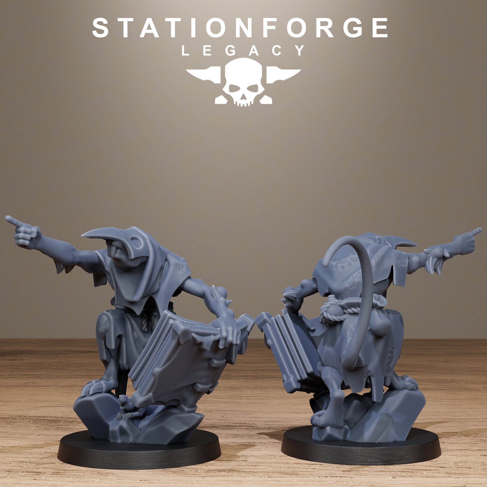 3D Printed Rotfang Plague Bearers by Stationforge Legacy Miniatures