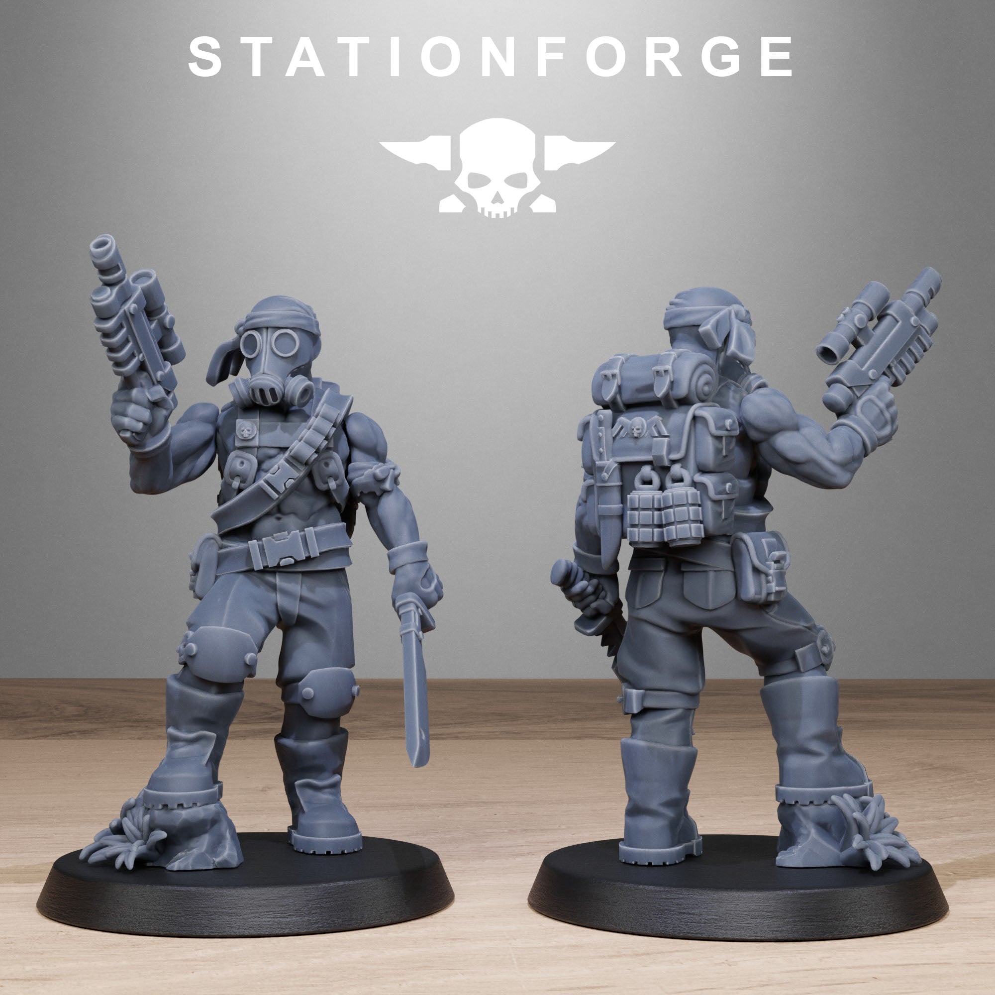 3D Printed GrimGuard Jungle Fighters by StationForge Miniatures