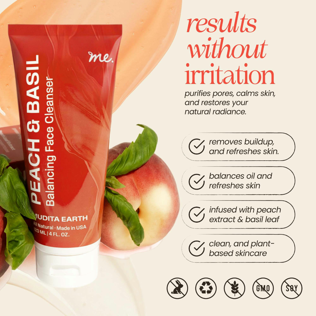Peach & Basil Balancing Face Cleanser - BIG FRENCHIES