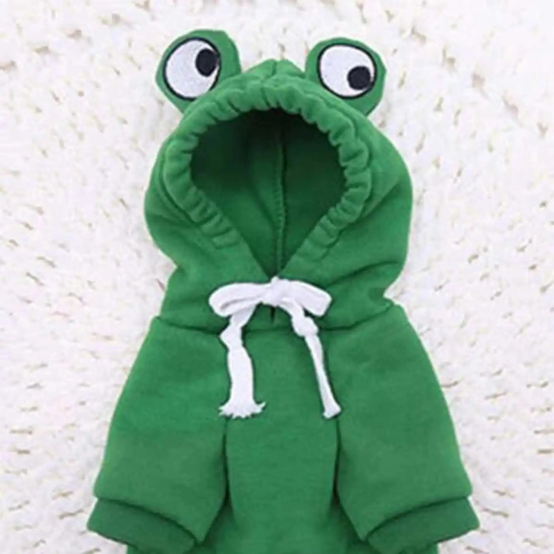 Cute Frog Pet Sweater – Green Hoodie for Small & Medium Dogs - BIG FRENCHIES