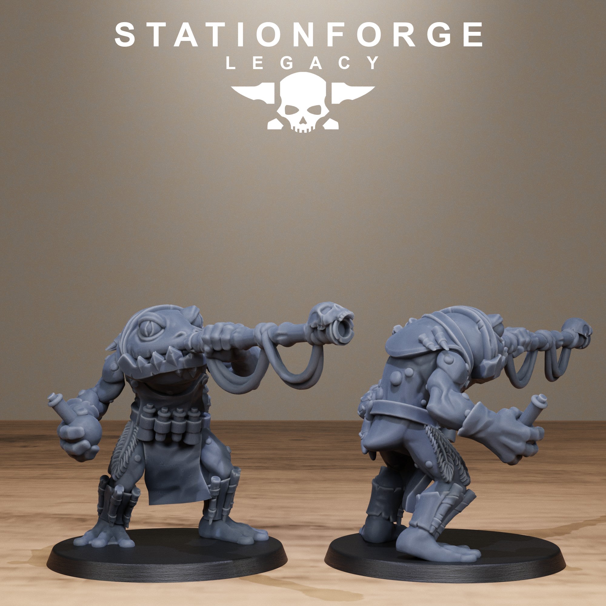3D Printed Bogkin Spearmen by StationForge Miniatures