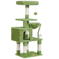 Heybly Small Cat Tree with Hammock – Compact Cat Tower & Furniture for Indoor Cats - BIG FRENCHIES