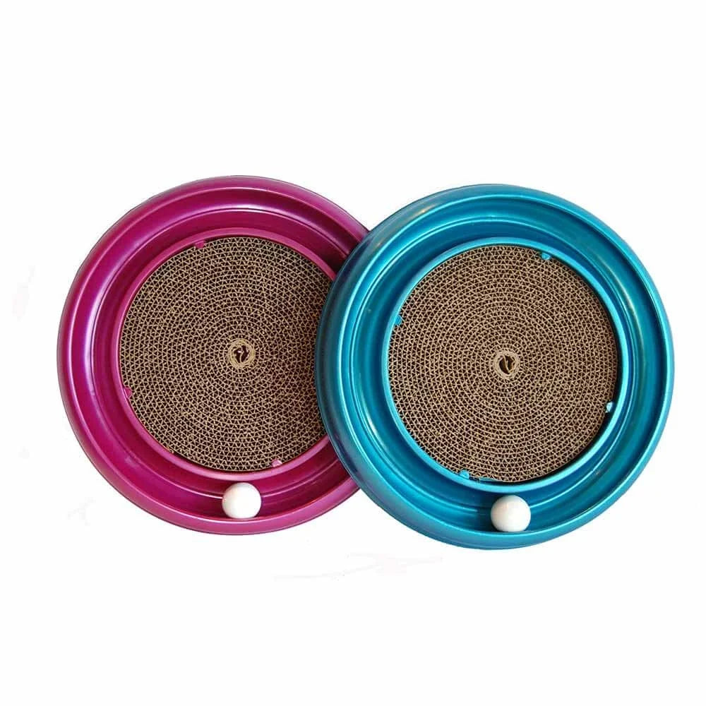 Bergan Turbo Scratcher Cat Toy 16" Interactive Track Ball Scratcher with Catnip