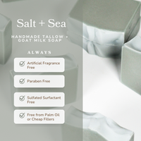 Salt + Sea Bar Handmade Tallow and Goat Milk Soap Bar - BIG FRENCHIES