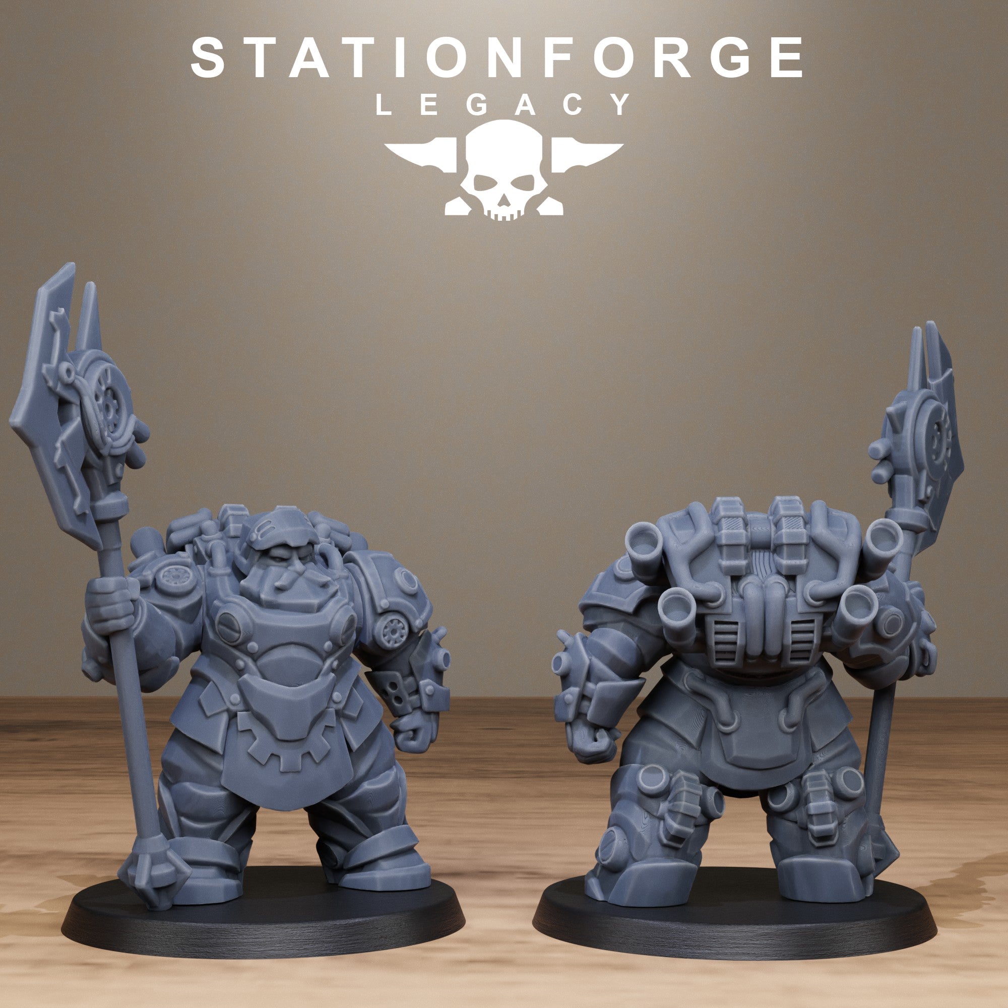 3D Printed Ironvale Dwarf Leaders by Stationforge Miniatures