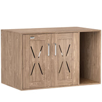 Cat Litter Box Enclosure With Scratching Board, Cat Washroom End Side Table, 31.5 X 19X 20, Walnut Brown