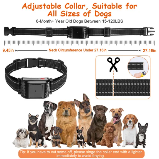 990FT Range Dog Wireless Fence Remote Training Collar IPX6 Waterproof Receiver With 0-9 Levels Beep Vibration Shock Mode