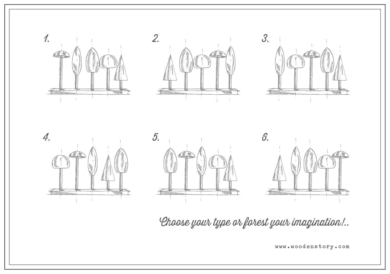 Wooden Stacking Toy Tree Crowns by Wooden Story - BIG FRENCHIES