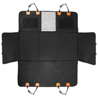 Dog Car Back Seat Cover With Zipper Mesh Window Storage Bags Waterproof 600D Oxford Cloth Car Seat Protector With Slide 