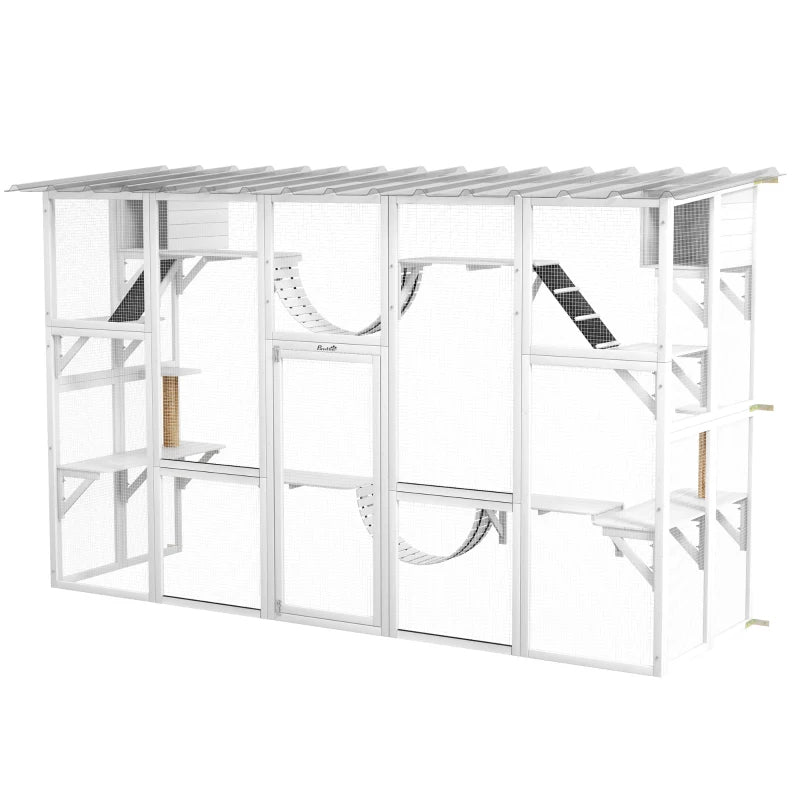 Cat Window Box , Large Catio With Shelves & Bridges, Outside Enclosure For Multiple Cats, Multiple Packages Shipped. Ple