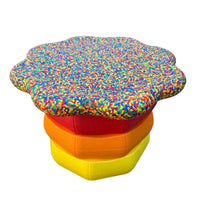 Flower-shaped Balance Board for Stepping Stones in Rainbow Confetti - BIG FRENCHIES